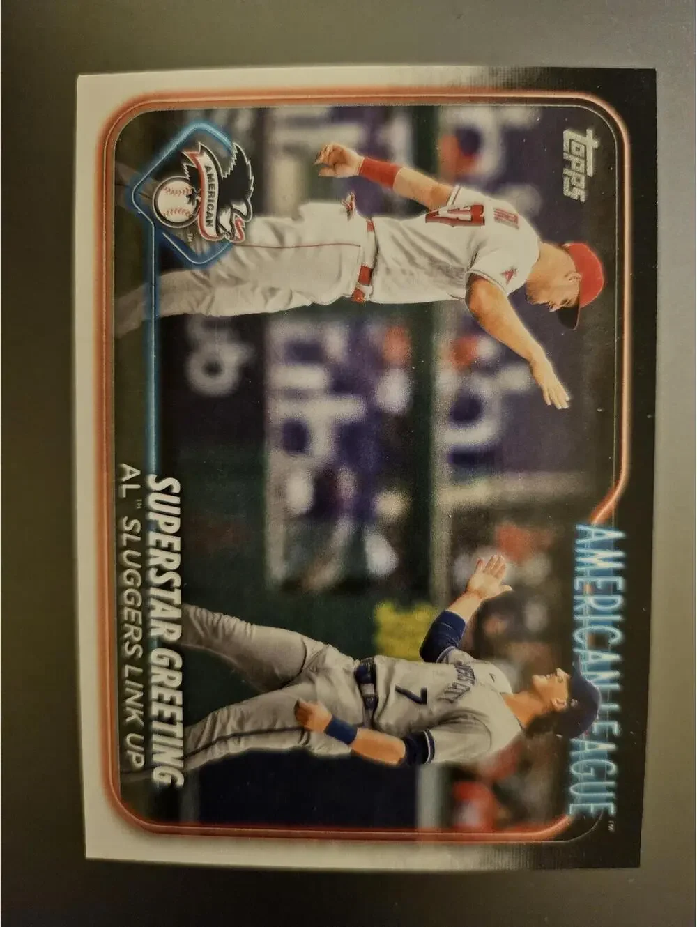 2024 Topps #413 Superstar Greeting (Bobby Witt Jr. / Mike Trout)